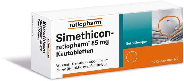 Simethicon-ratiopharm 85 mg 50 Kautabletten