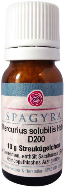 Mercurius Solubilis Hahnemanni D 200 Globuli 10 G