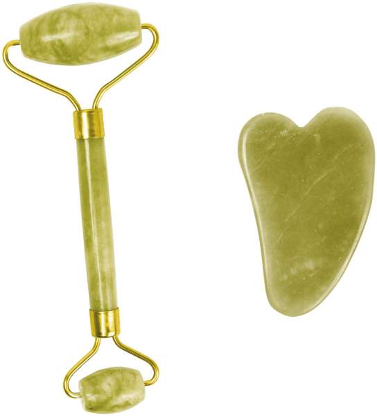 Peach Beauty Natural Jade Roller Massagegerät Set