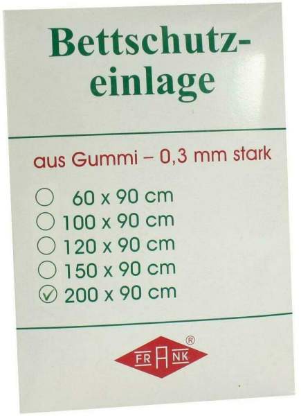 Betteinlage 200x90cm Weiß Gummiplatte 0,3 mm