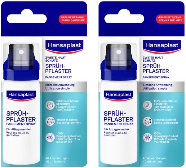 Hansaplast Zweite Haut Schutz Sprühpflaster 2 x 40 ml