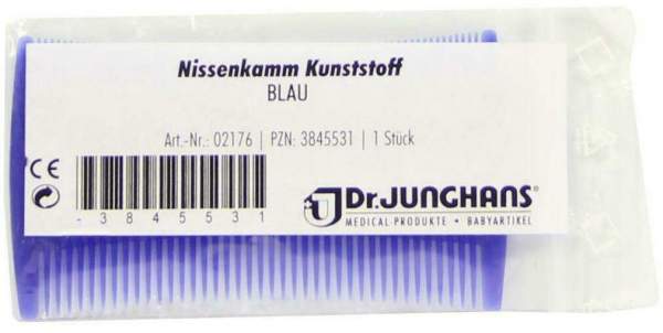 Nissenkamm Kunststoff Blau 1 Stück