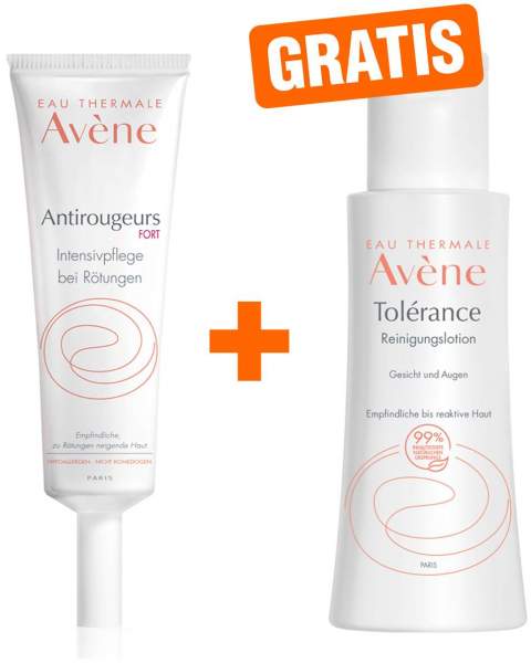 Avene Antirougeurs Fort Intensivpflege Creme 30 ml + gratis Avene Tolerance Reinigungslotion 100 ml