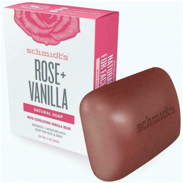 Schmidts Rose + Vanilla Seife 142g