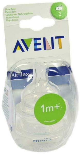 Avent Sauger Airflex 2-Loch Langsamer Nahrungsfluss 1m+