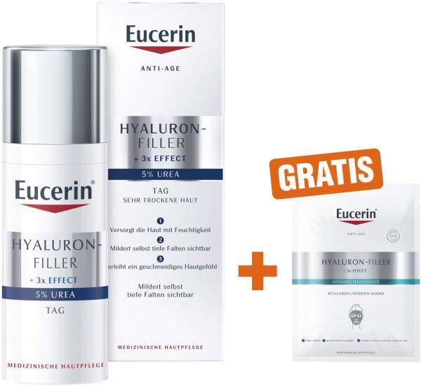 Eucerin Anti-Age Hyaluron-Filler Urea Tagespflege 50 ml + gratis Anti Age Hyaluron Spray 50 ml