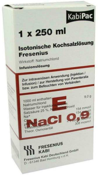 Kochsalzlösung 0,9 % Plastikflasche Fresenius 250 Ml...