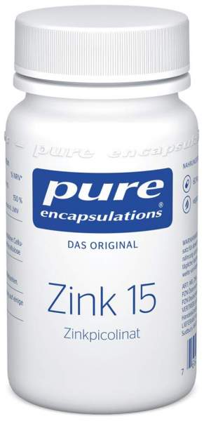 Pure Encapsulations Zink 15 Zinkpicolinat 60 Kapseln