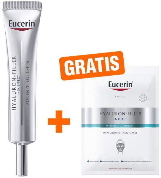 Eucerin Hyaluron Filler Augenpflege 15 ml + gratis Hyaluron Filler Intensiv Maske
