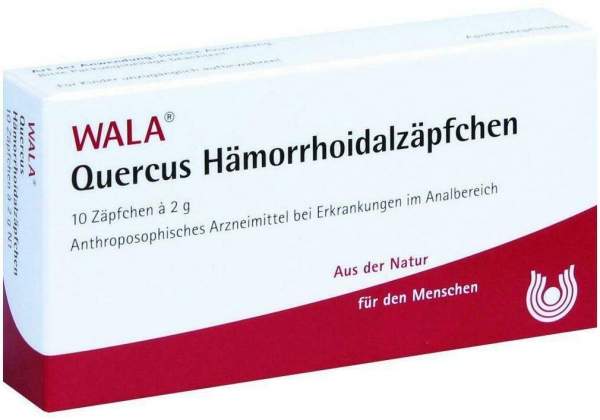 WALA Quercus Hämorrhoidalzäpfchen 10 x 2 g Suppositorien