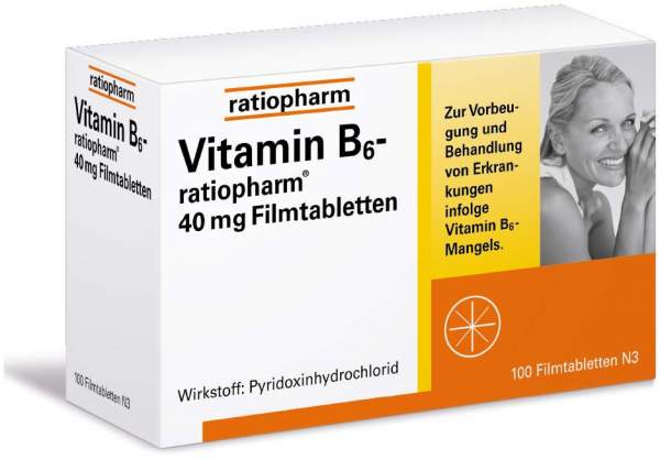 Vitamin B6 ratiopharm 40 mg 100 Filmtabletten