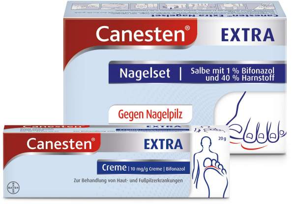 Sparset Canesten Extra Nagelset + Canesten Extra 20 g Creme