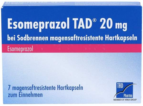 Esomeprazol Tad 20 mg 7 Magensaftresistente Kapseln