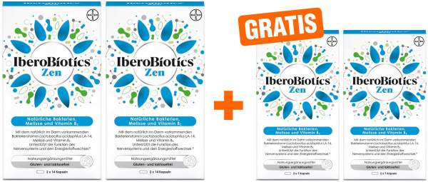 IberoBiotics Zen 2 x 28 Kapseln + gratis 2 x 14 Kapseln