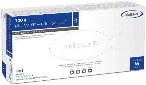Maimed Nitril Unt.Handsch.Unster.Pf Gr.M Blau