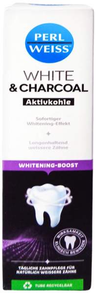 Perlweiss White &amp; Charcoal Zahncreme 75ml