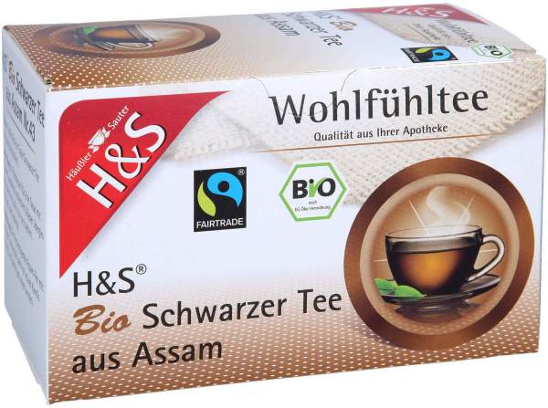 H&amp;S Bio Schwarzer Tee Aus Assam 20 Filterbeutel
