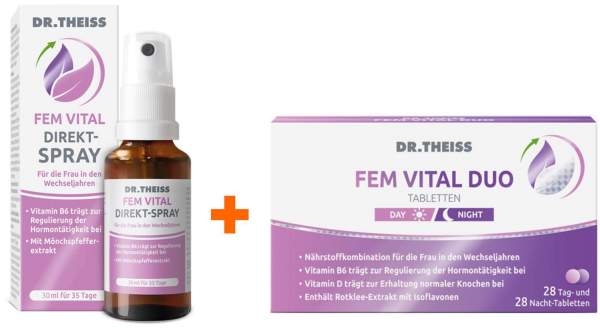 Dr. Theiss Fem Vital Direkt-Spray 30 ml + Dr. Theiss Fem Vital Duo 56 Tabletten