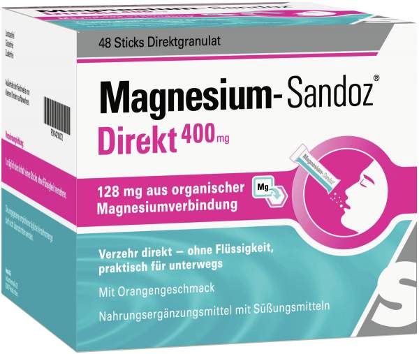 Magnesium Sandoz Direkt 400 mg 48 Sticks
