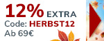 Nur bis zum 30.09.: 12% Extra-Rabatt mit dem Code 