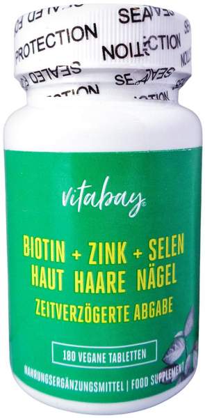 Biotin+zink+selen Haut+haare+nägel Vegan Tabletten