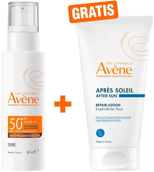 Avene Anti-Pigmentation getöntes Fluid SPF 40 ml + gratis Avene Repair - Lotion nach der Sonne 50 ml