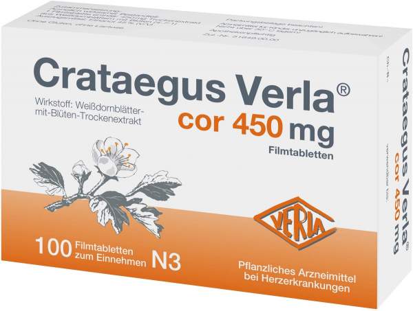 Crataegus Verla Cor 450 mg Filmtabletten 100 Filmtabletten