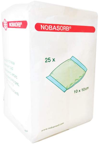 Nobasorb-Steril Saugkompressen 10 X 10 cm 25 Kompressen