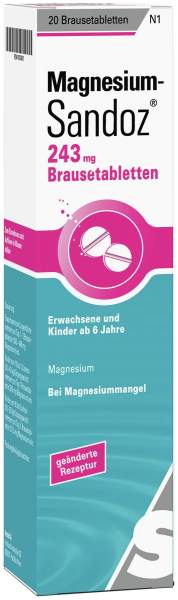 Magnesium Sandoz 243 mg 20 Brausetabletten