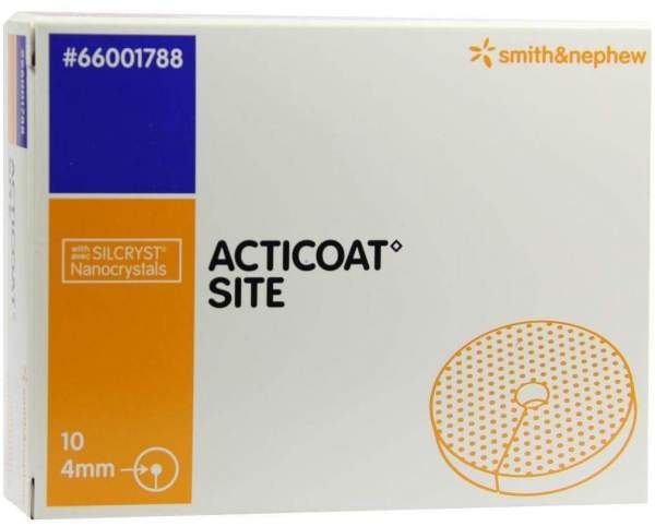 Acticoat Site Kompresse 2,5 cm Scheibe Mit 4 mm Loch