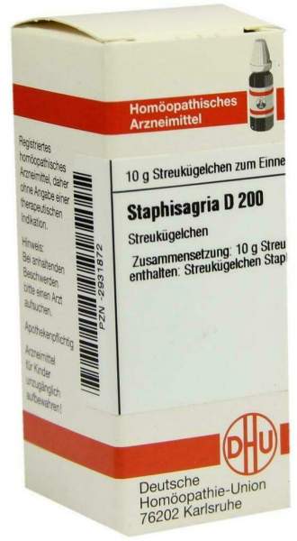 DHU Staphisagria D200 10 g Globuli