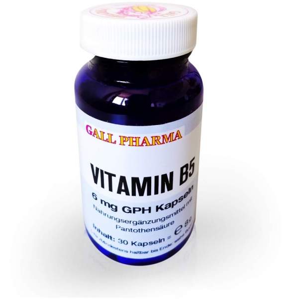 Vitamin B5 6 mg Gph Kapseln 30 Kapseln