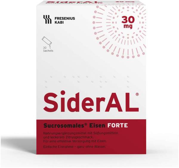Sideral Eisen Forte 30 mg Zitrusfrucht Sach.Granulat 30 Stück