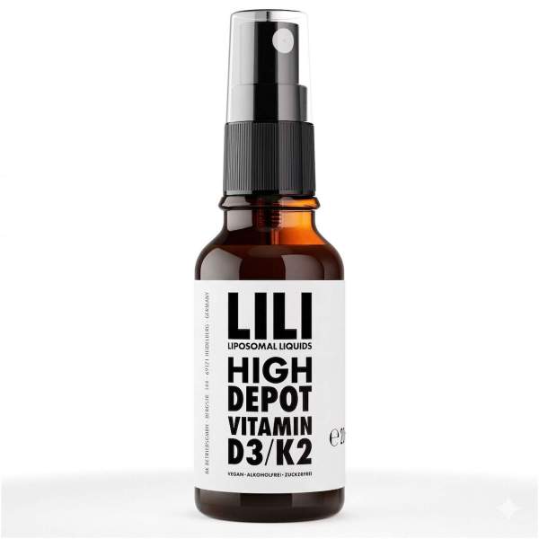 LILI Liposomal Liquids Vitamin D3 5000 IE + K2 vegan liposomal 20 ml Spray