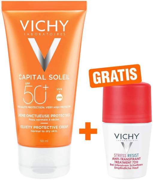 Vichy Capital Soleil Sonnenfluid LSF 50 50ml + gratis Vichy Deo Stress Resist 72h 50 ml