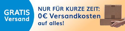 0€ Versandkosten, ohne Mindestbestellwert!
