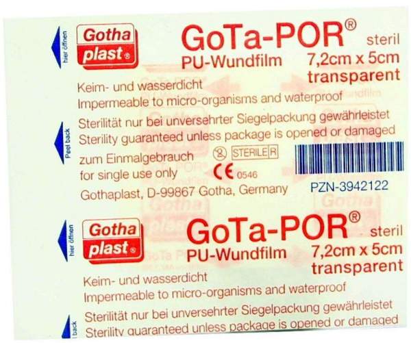 Gota Por Pu Wundfilm 7,2x5cm Steril 1 Pflaster