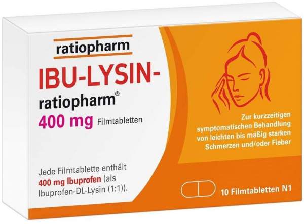 Ibu Lysin ratiopharm 400 mg 10 Filmtabletten