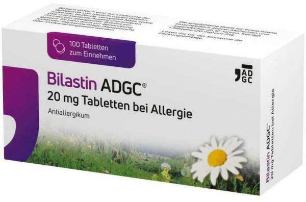Bilastin ADGC 20 mg Tabletten bei Allergie 100 Stück