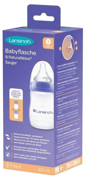 Lansinoh® Babyflasche mit NaturalWave® Sauger 160 ml