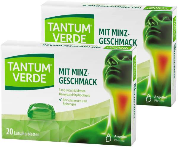 Tantum Verde 3 mg Minzgeschmack 2 x 20 Lutschtabletten