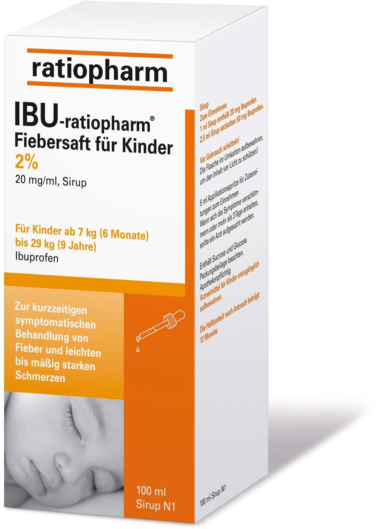Ibu-Ratiopharm 2% Fiebersaft Für Kinder 100 ml Saft kaufen