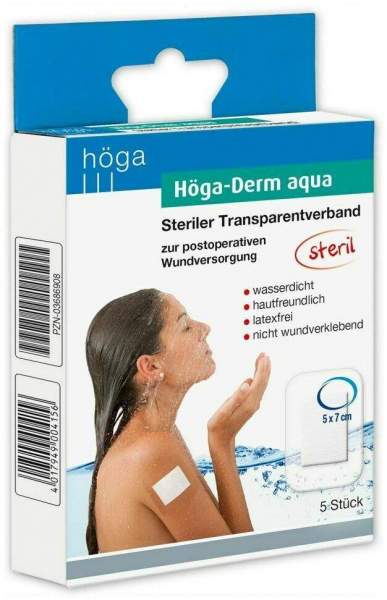 Höga Derm Aqua Transparenter Verband Mit Wundauflage 5 X 7 Cm...