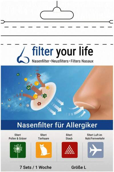Filter Your Life Nasenfilter F.Allergiker Gr.L 7 X 2 Stück