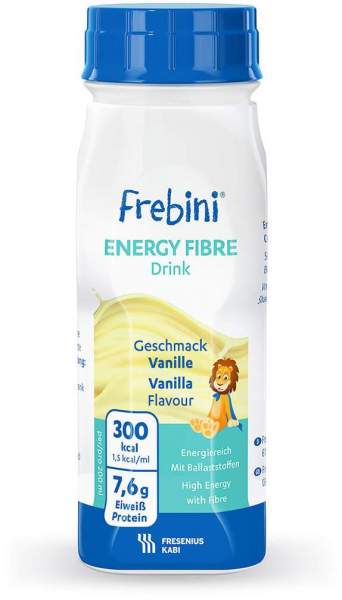 Frebini Energy Fibre Vanille Trinkflasche 6x4x200 ml Flüssigkeit