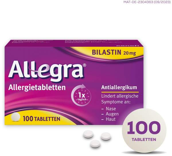 Allegra Allergietabletten 20 mg 100 Tabletten