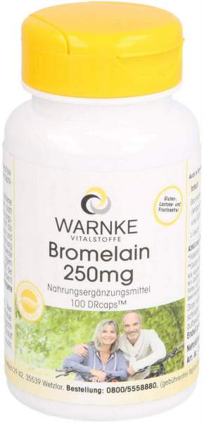 Bromelain 250 mg Magensaftresistente Kapseln 100 Stück