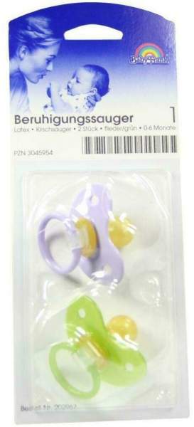 Sauger Kirschförmig Latex Gr.1 0-6 Monate Flieder Grün 2 Stück