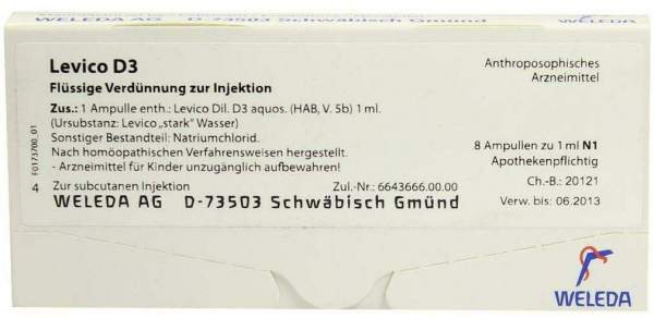 Weleda Levico D3 8 X 1 ml Ampullen
