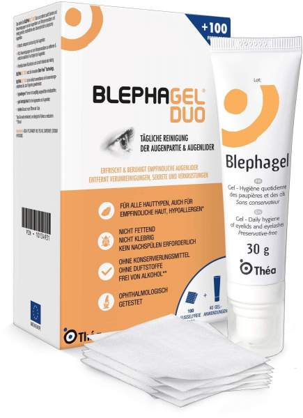 Blephagel Duo 30 G + Pads 1 Kombipackung
